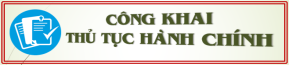 CÔNG KHAI DANH MỤC THỦ TỤC HÀNH CHÍNH